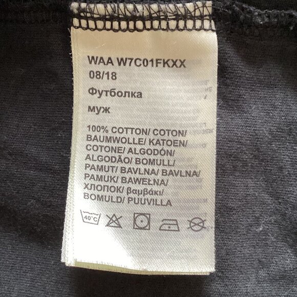 Wrangler Men's Women's Black T-Shirt With Circle Design Short Sleeves Crew Neck - Picture 6 of 6